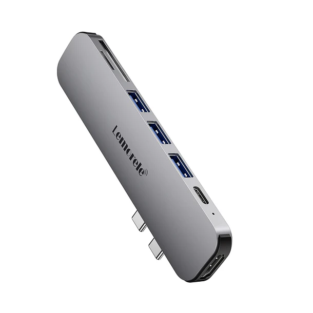 Lemorele TC52 Hub USB-C 7 en 2 para MacBook Pro y Air – Alta velocidad, diseño compacto y máxima compatibilidad 1