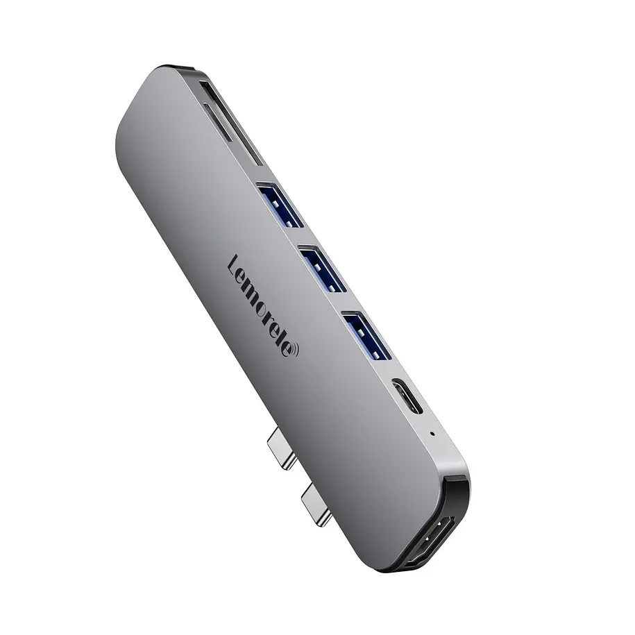 Lemorele TC52 Hub USB-C 7 en 2 para MacBook Pro y Air – Alta velocidad, diseño compacto y máxima compatibilidad 1
