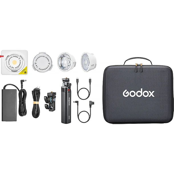 Godox ML100R RGB  Kit Luz Led Con Lente 36° y Battery Grip 2