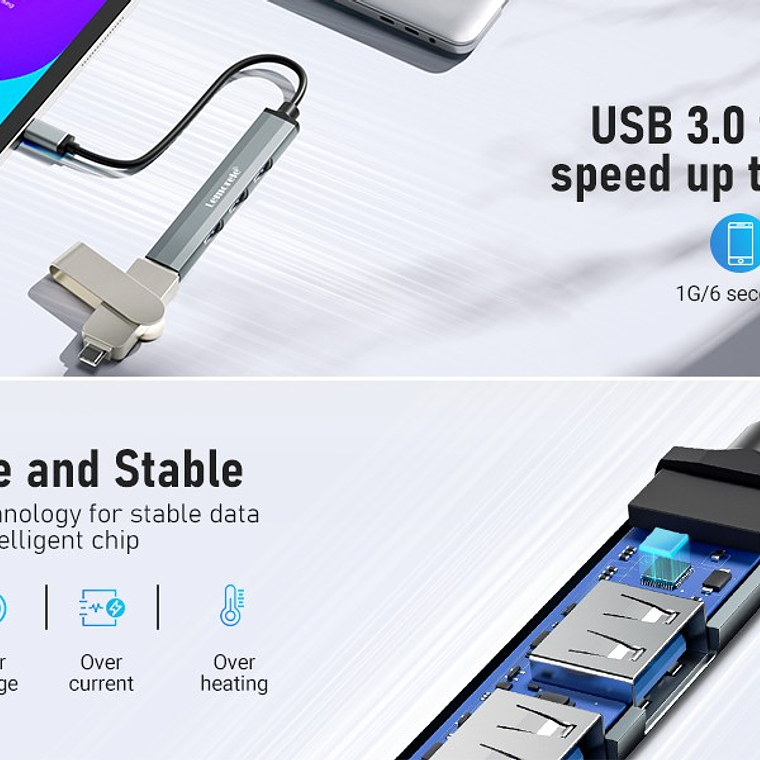 Lemorele TC53 Expansión Inteligente Para Tus Dispositivos USB-C 2