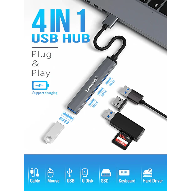 Lemorele TC53 Expansión Inteligente Para Tus Dispositivos USB-A 4