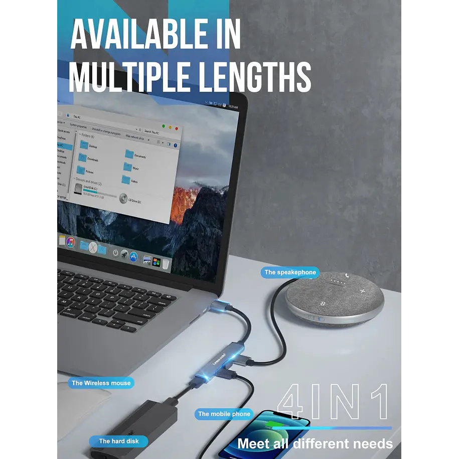 Lemorele TC53 Expansión Inteligente Para Tus Dispositivos USB-A 5