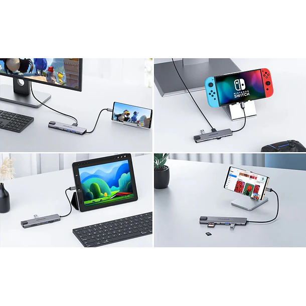 Lemorele TC65L Doble Salida HDMI y HUB USB-C  11 en 1 9