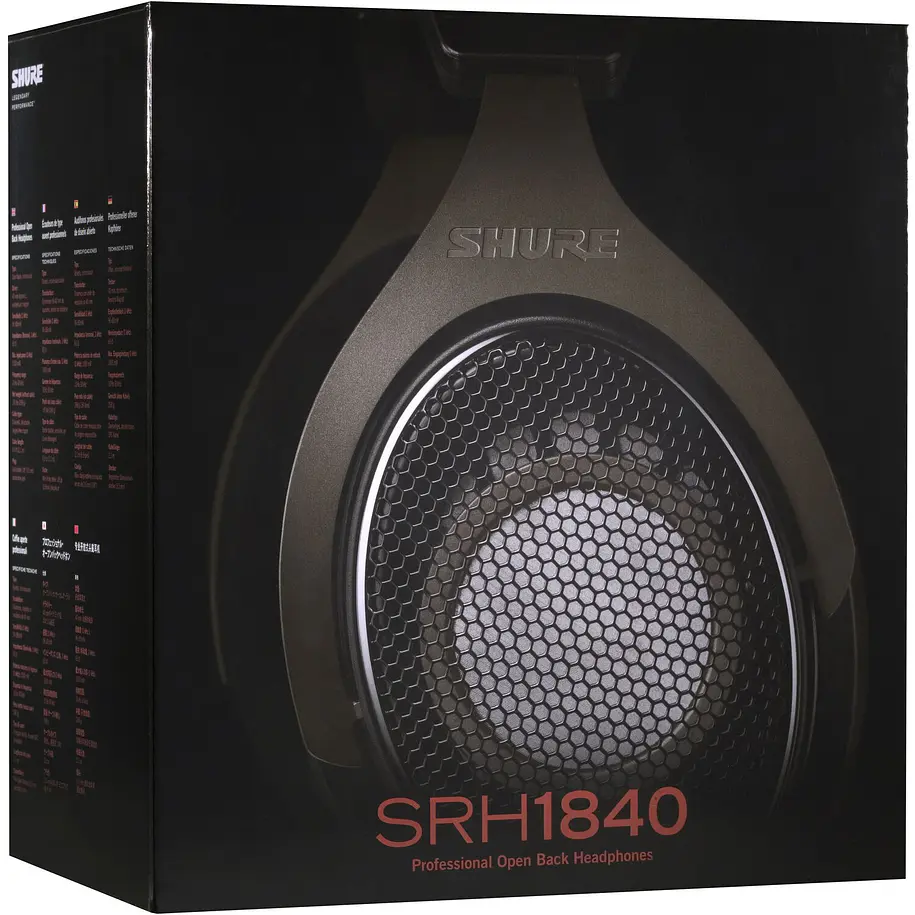 Shure Audifonos Profesionales De Diseño Abierto De Color Negro 6