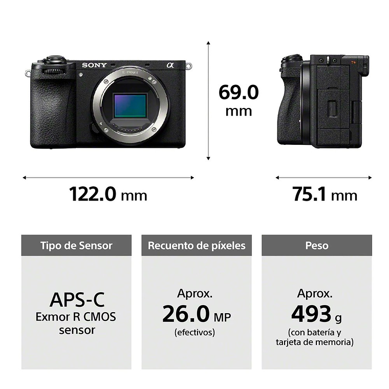 Sony a6700 Cámara APS-C premium con montura E 5