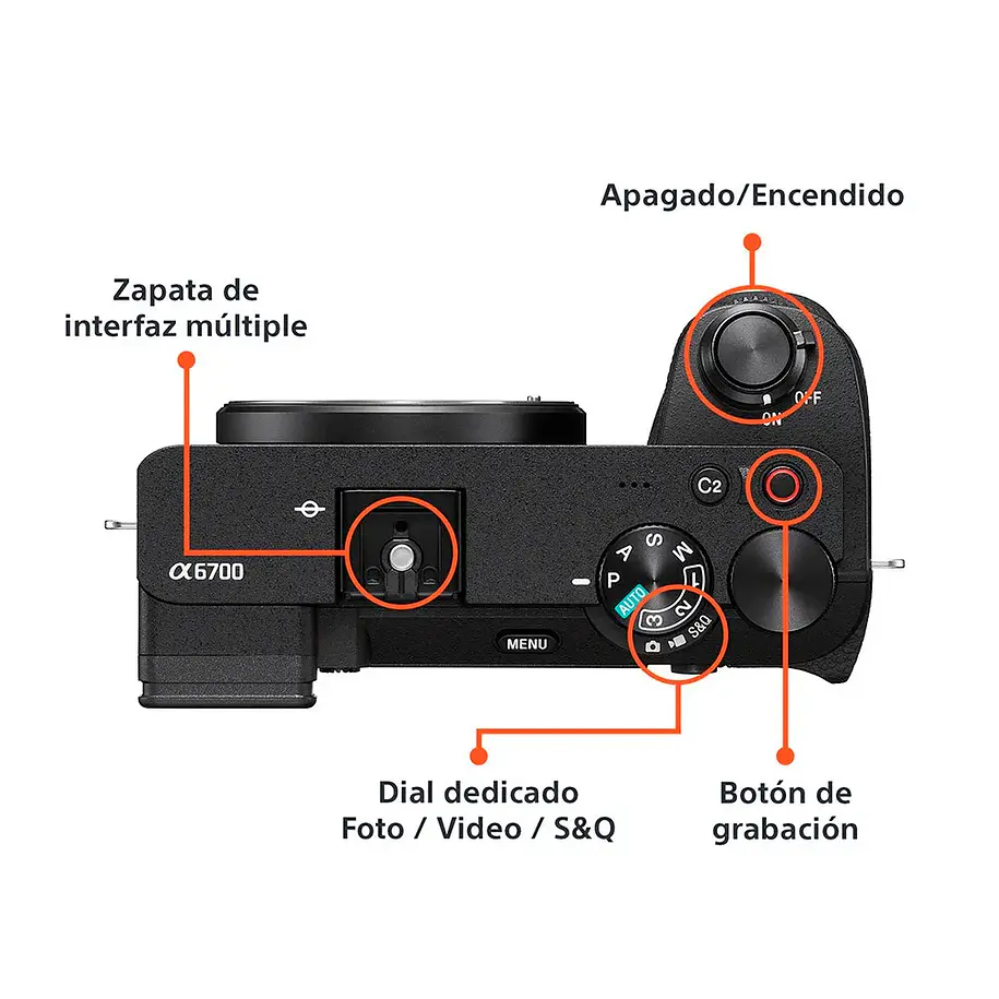 Sony a6700 Cámara APS-C premium con montura E solo cuerpo - ILCE-6700/BQE38 5