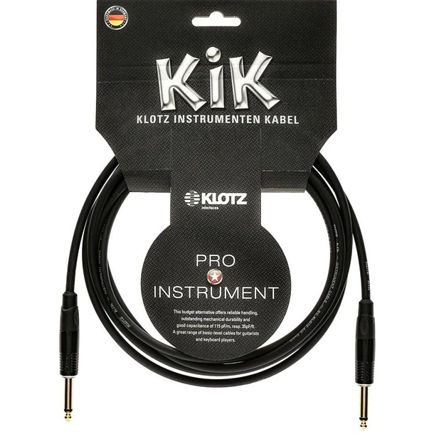 Klotz Kikkg9.0ppsw Cable Instrumento 9 Mt Rect-Rect Klotz 1