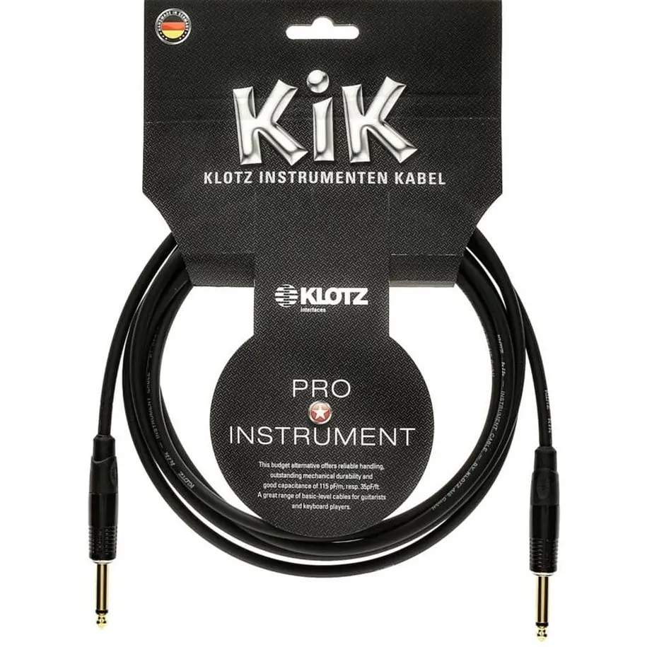 Klotz Kikkg9.0ppsw Cable Instrumento 9 Mt Rect-Rect Klotz 1