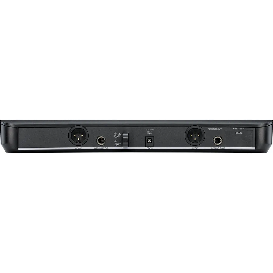 Shure Sistema Dos Canales Receptor Y Transmisor Incluido Microfono De Mano Pg58 Y Blx1/Cvl En Banda M15 3
