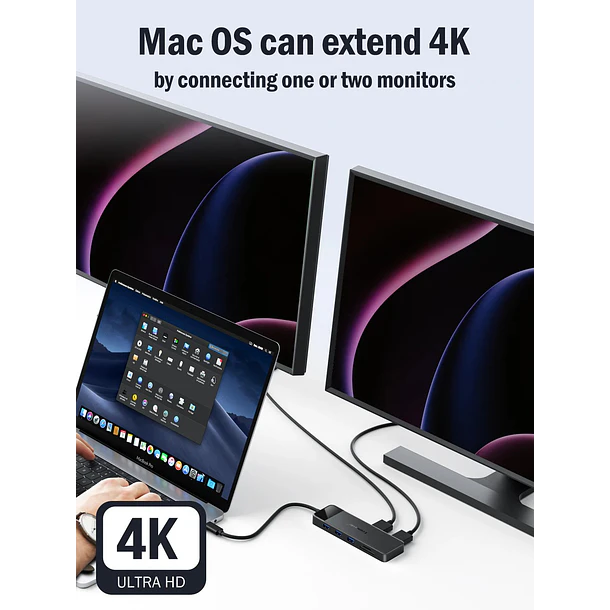 Lemorele TC94  Docking Station USB-C 10 en 1 con Triple Salida de Video y Audio 3,5 mm 5