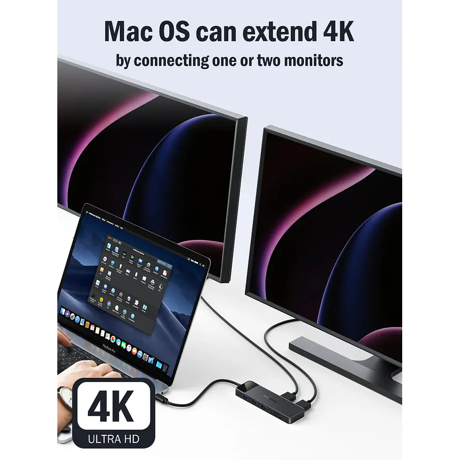 Lemorele TC94  Docking Station USB-C 10 en 1 con Triple Salida de Video y Audio 3,5 mm 5