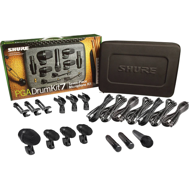 Shure Conjunto De Cinco Microfonos Y Soportes Para Bateria Mas Cables Xlr 2