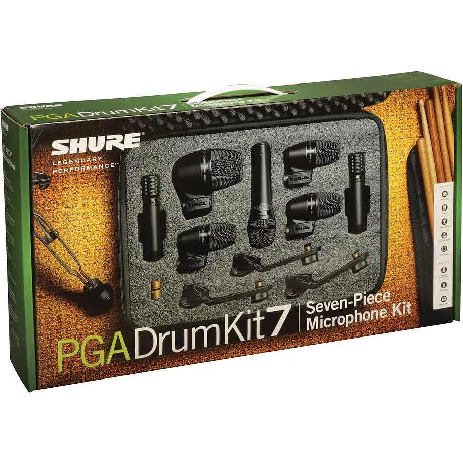 Shure Conjunto De Cinco Microfonos Y Soportes Para Bateria Mas Cables Xlr 4