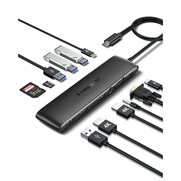 Lemorele TC97 – Estación Docking USB-C 12 en 1 1