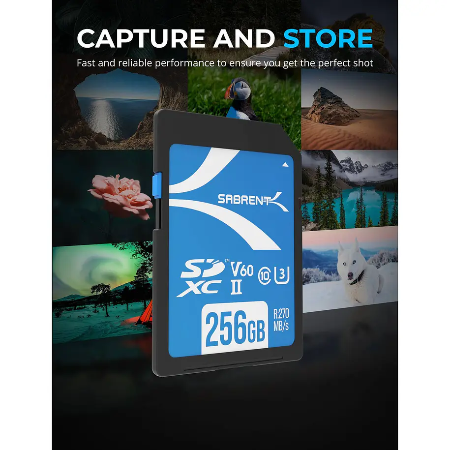 Sabrent SD-TL60 256GB UHS-II Memoria SDXC V60 3