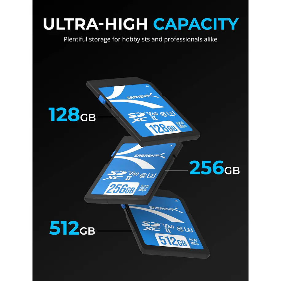 Sabrent SD-TL60 256GB UHS-II Memoria SDXC V60 4