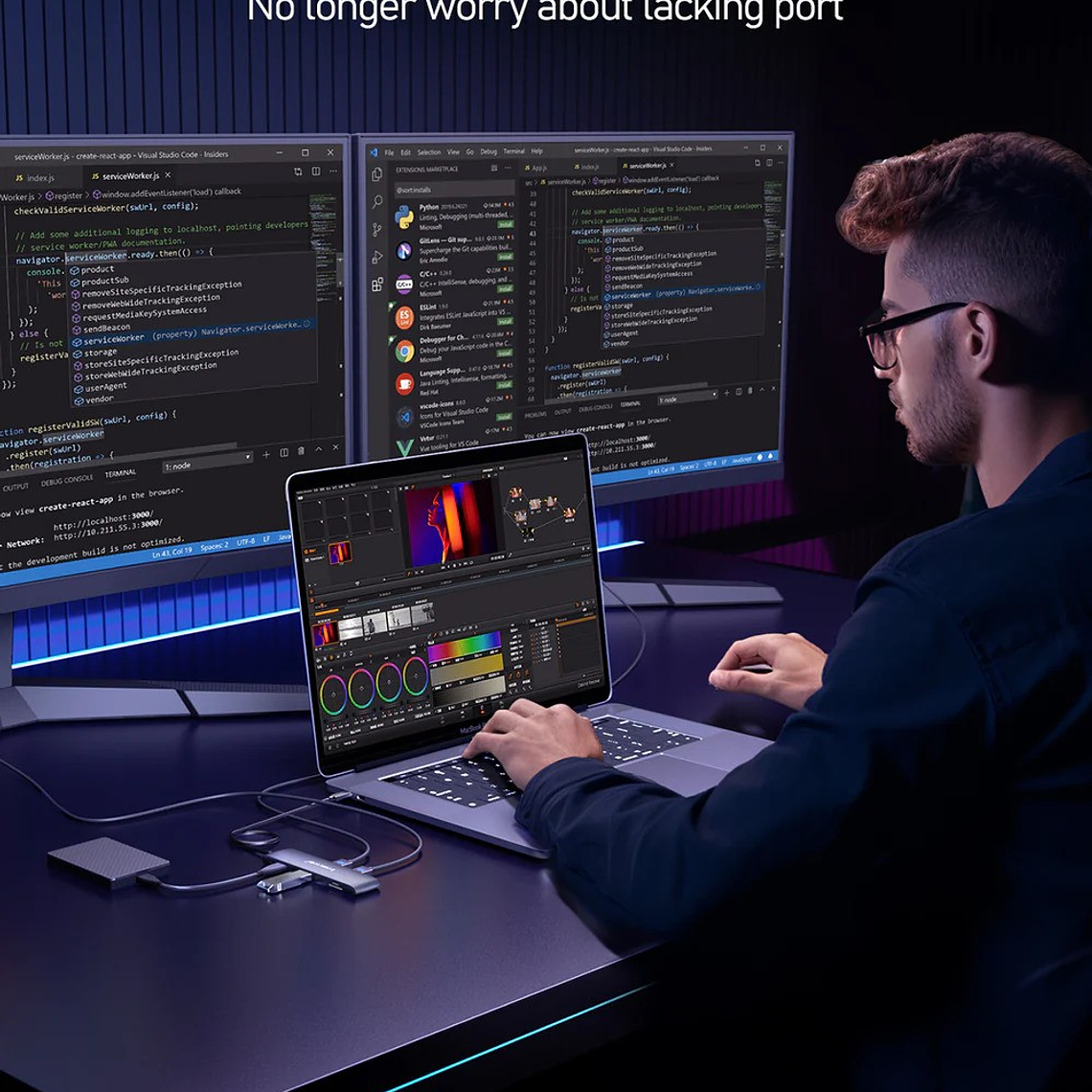 Lemorele TC97 – Estación Docking USB-C 12 en 1 4
