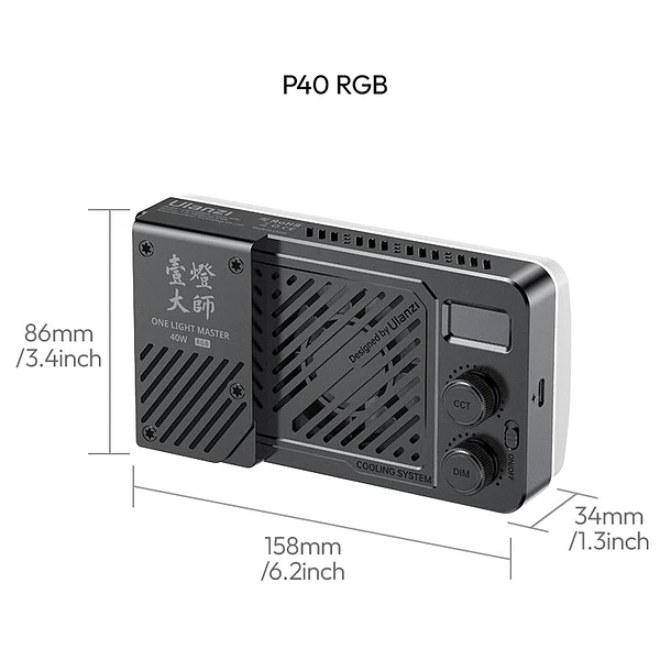 Ulanzi LM-P40RGB Portable Video Light 40W RGB 18
