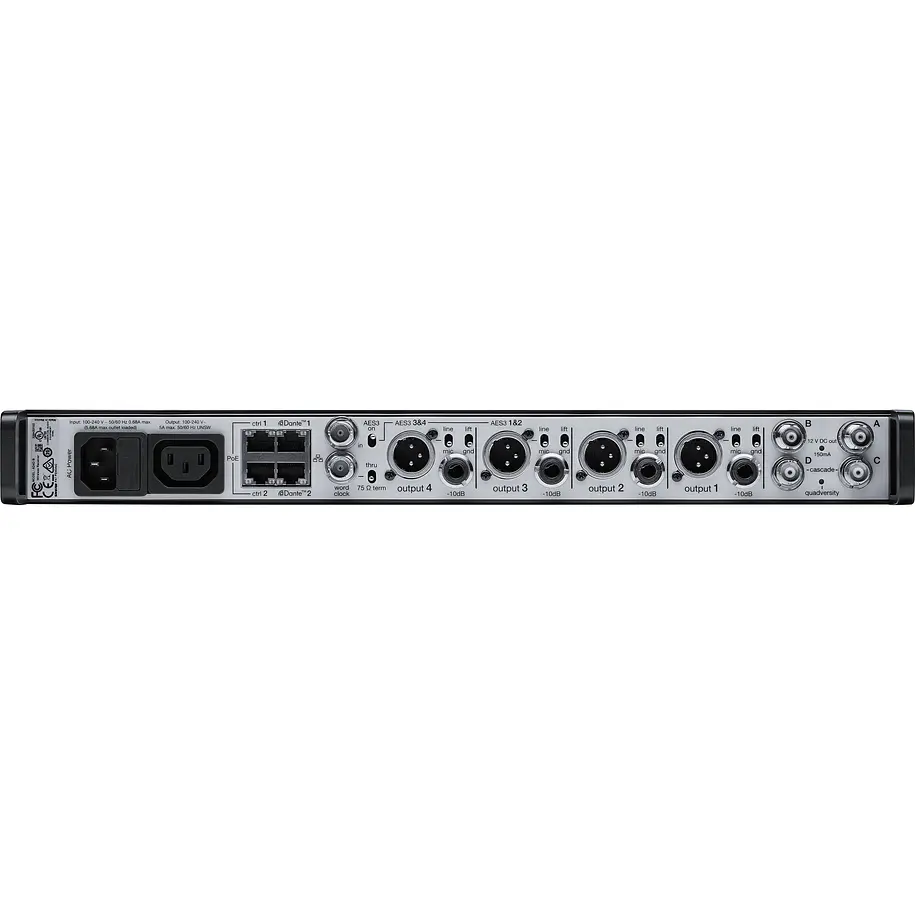 Shure Receptor Digital De Cuatro Canales En Banda A (470-636 Mhz) 3