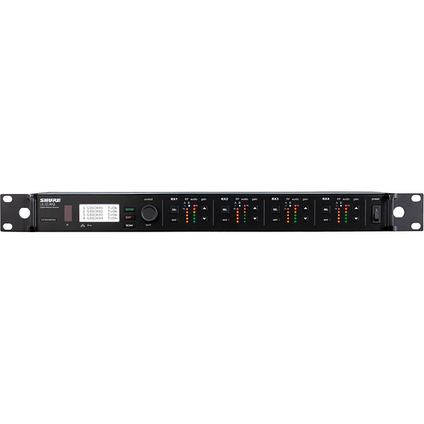 Shure Receptor Inalambrico Cuadruple (Cuatro Canales) En Banda G50  Linea Ulxd 1