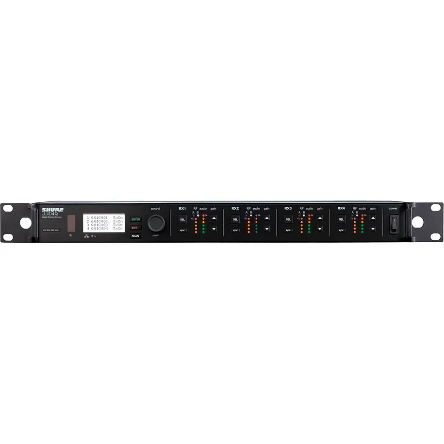 Shure Receptor Inalambrico Cuadruple (Cuatro Canales) En Banda G50  Linea Ulxd 1