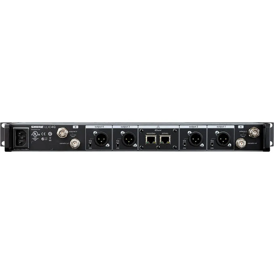 Shure Receptor Inalambrico Cuadruple (Cuatro Canales) En Banda G50  Linea Ulxd 2