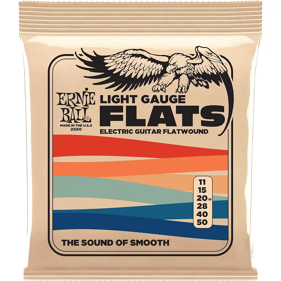 Ernie Ball P02580 Cuerdas Guitarra Electrica Light Stainless Steel Flatwound 11-50 Ernie Ball 1