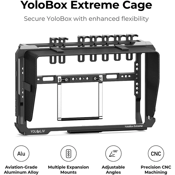 YoloLiv Extreme Cage Soporte para Yolobox Extreme Para Montar Accesorios 8