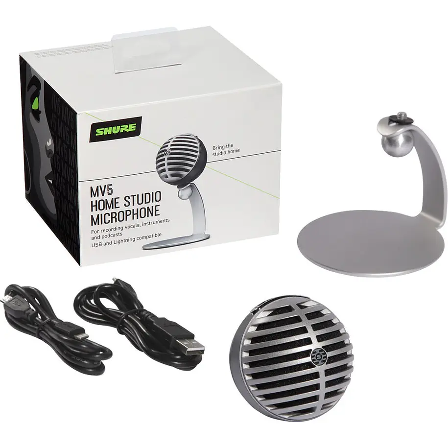 Shure Microfono De Condensador Digital Gris Con Cable Lightning 2