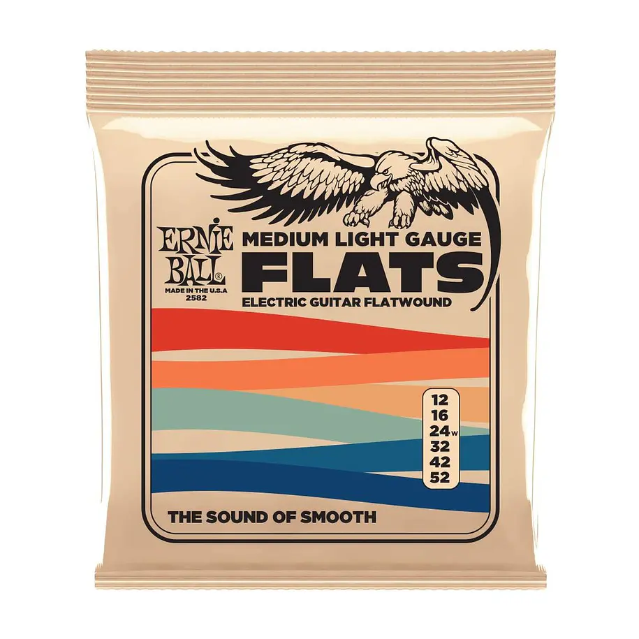 Ernie Ball P02582 Cuerdas Guitarra Electrica Medium-Light Stainless Steel Flatwound 12-52 Ernie Ball 1