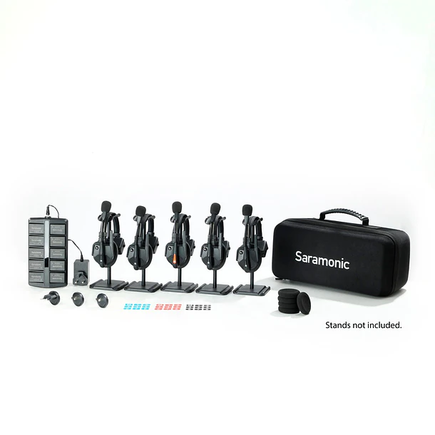 Saramonic WiTalk9-5S Sistema de intercomunicación inalámbrico de un solo oído para 5 personas, dúplex completo, 1,9 GHz 1