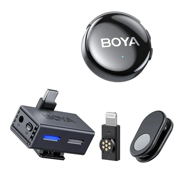 Boya BY-BOYALINK 3-04 Micrófono con IA Conectores USB-C y Lightning (Sin Caja de Carga) 1