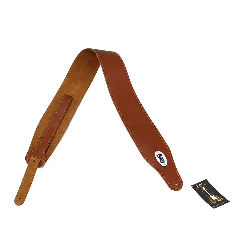 Guitar Solutions Wcst-Kbr Correa Guitarra Cuero Custom Deluxe 8.5 Cm Cafe Guitar Solutions 2