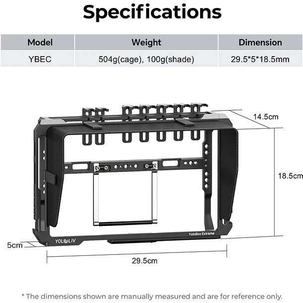 YoloLiv Extreme Cage Soporte para Yolobox Extreme Para Montar Accesorios 13