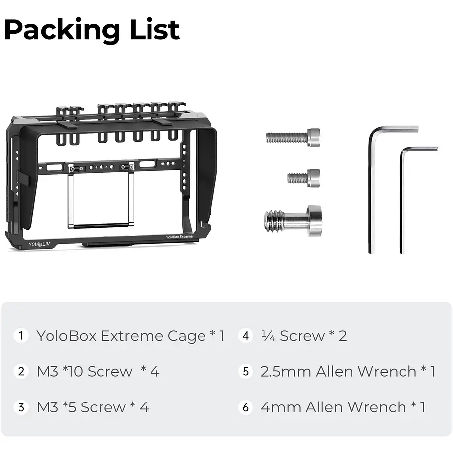 YoloLiv Extreme Cage Soporte para Yolobox Extreme Para Montar Accesorios 14