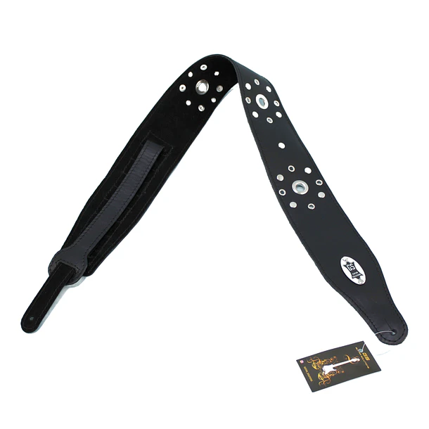 Guitar Solutions Wcst-Clt Correa Guitarra Cuero Custom Deluxe 8.5 Cm Tachas Colores Guitar Solutions 2
