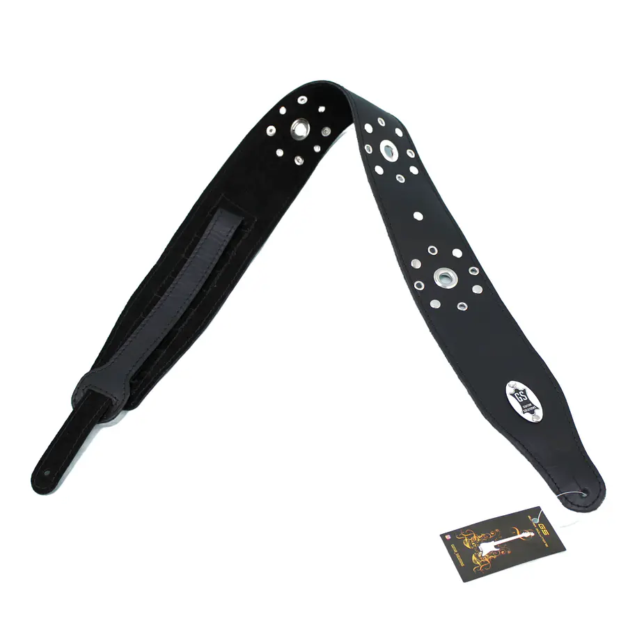 Guitar Solutions Wcst-Clt Correa Guitarra Cuero Custom Deluxe 8.5 Cm Tachas Colores Guitar Solutions 2