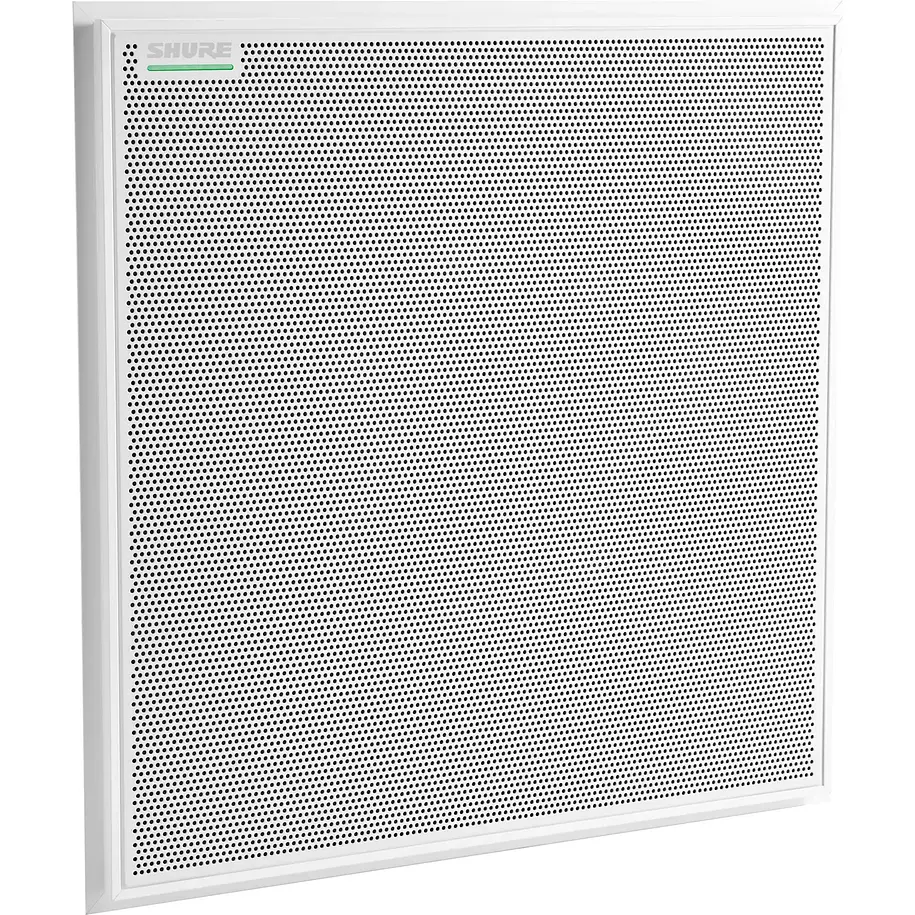 Shure Array De Microfonos De Techo De Forma Cuadrada Color Blanco Con Parlante 1