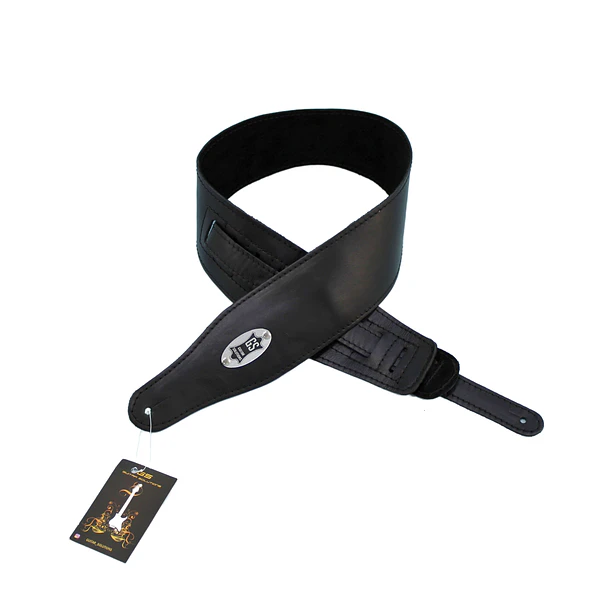 Guitar Solutions Wcst-Lbk Correa Guitarra Cuero Custom Deluxe 8.5 Cm Black Guitar Solutions 1