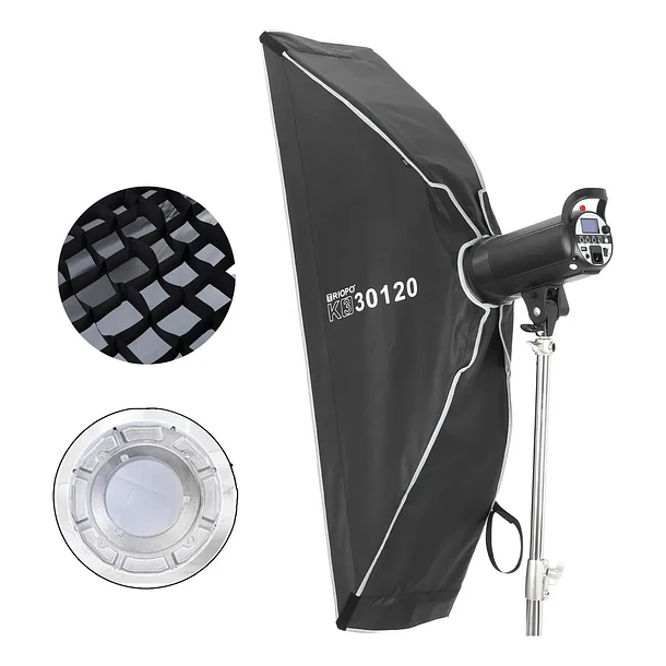 Triopo K3-30120 Softbox Armado Instantáneo Montura Bowens de 30x120 cms 1
