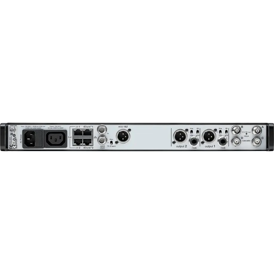Shure Receptor Digital De Dos Canales En Banda A (470-636 Mhz) 3