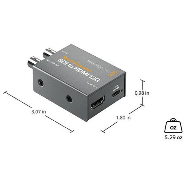 Blackmagic  Micro Conversor De Video Sdi A Hdmi 12g 2
