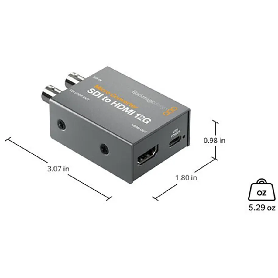 Blackmagic  Micro Conversor De Video Sdi A Hdmi 12g 2