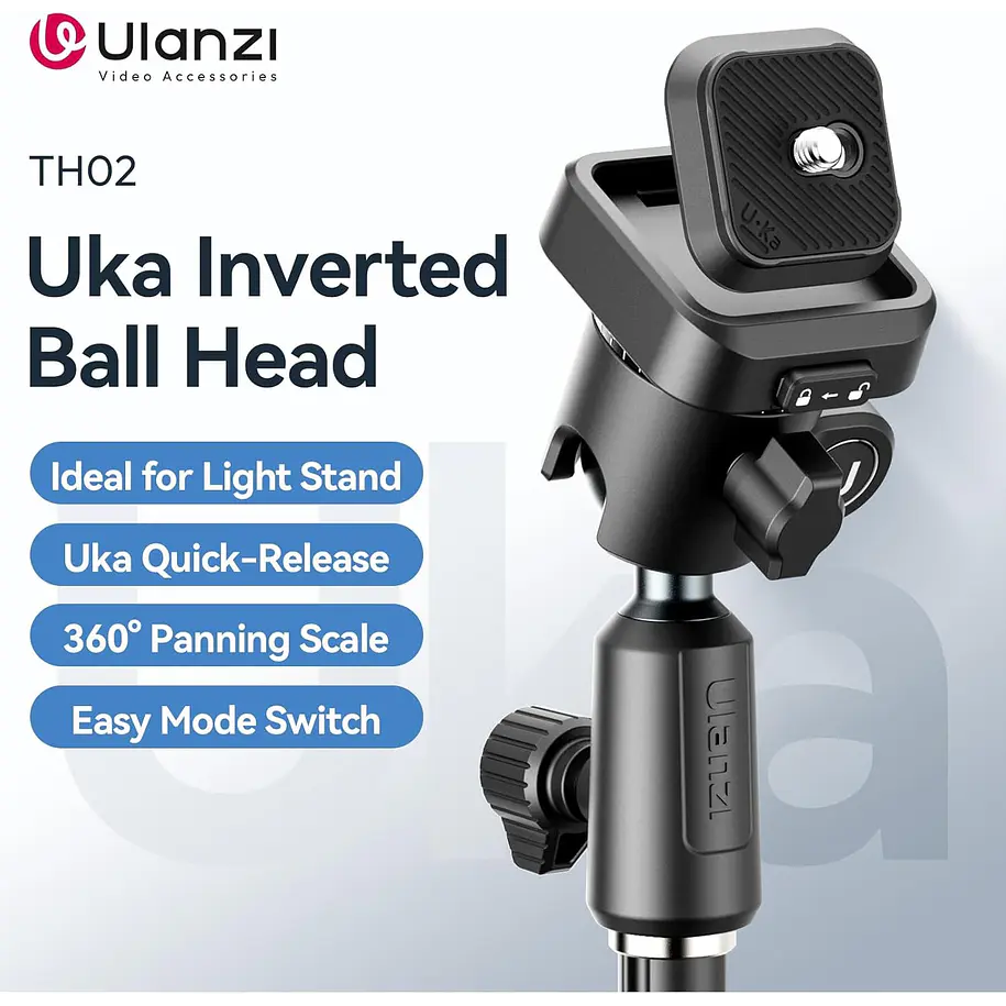 Ulanzi TH02 Cabezal de Bola Para Pie de Iluminación 360 Grados 9