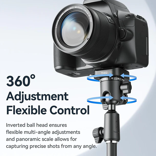 Ulanzi TH02 Cabezal de Bola Para Pie de Iluminación 360 Grados 11