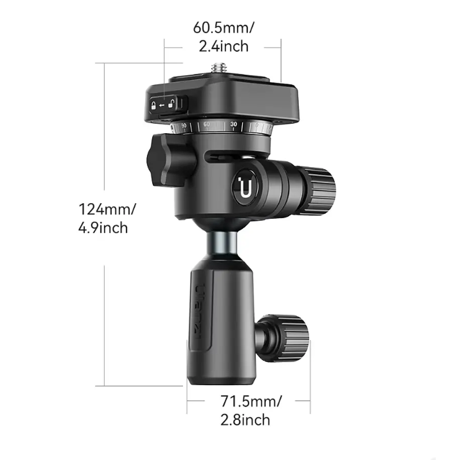 Ulanzi TH02 Cabezal de Bola Para Pie de Iluminación 360 Grados 15