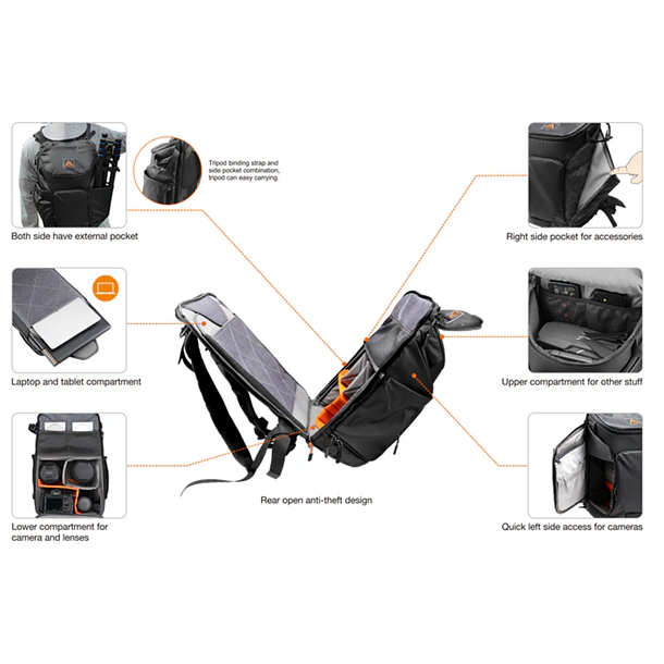 E-image Explore 10 Mochila Profesional 4