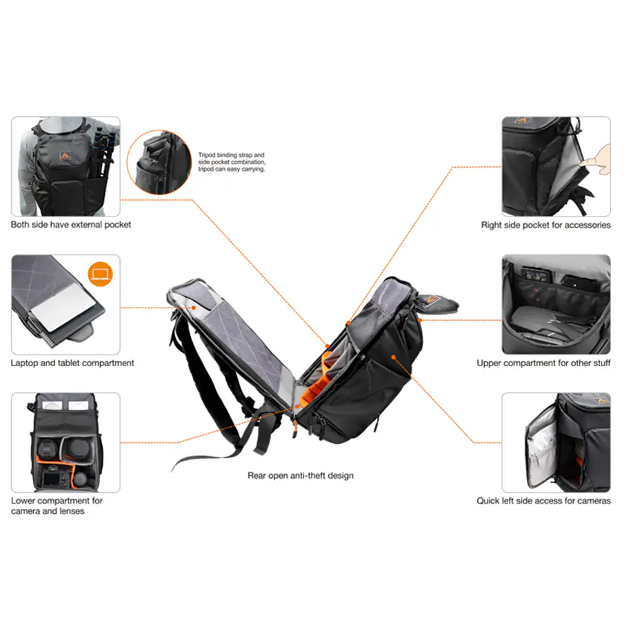 E-image Explore 10 Mochila Profesional 4