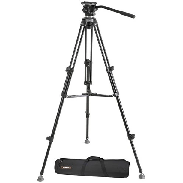 E-Image EK610 – Kit de Trípode Profesional con Cabezal Fluido de 65 mm 1