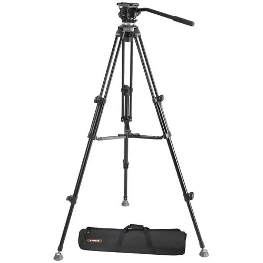 E-Image EK610 – Kit de Trípode Profesional con Cabezal Fluido de 65 mm 1